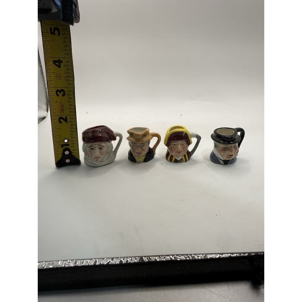 Vintage Artone England Dickens Miniature Character Toby Jugs Lot of 4 * - Picture 9 of 9
